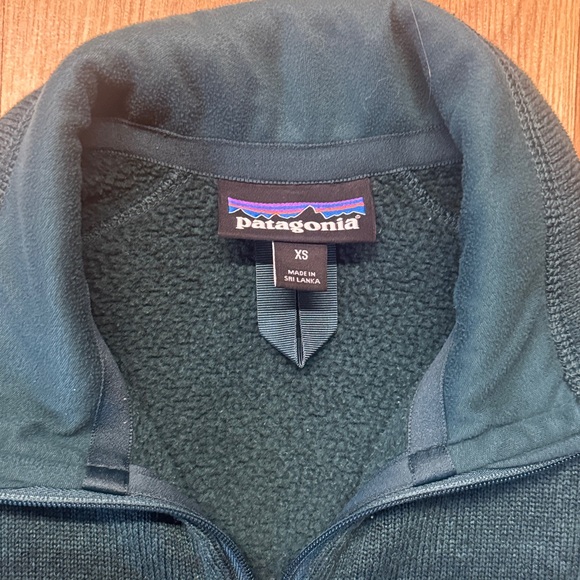 Patagonia size XS Dark teal forest Green Full-Zip jacket better sweater - Picture 9 of 13